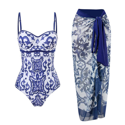 Printed swimming suit for women