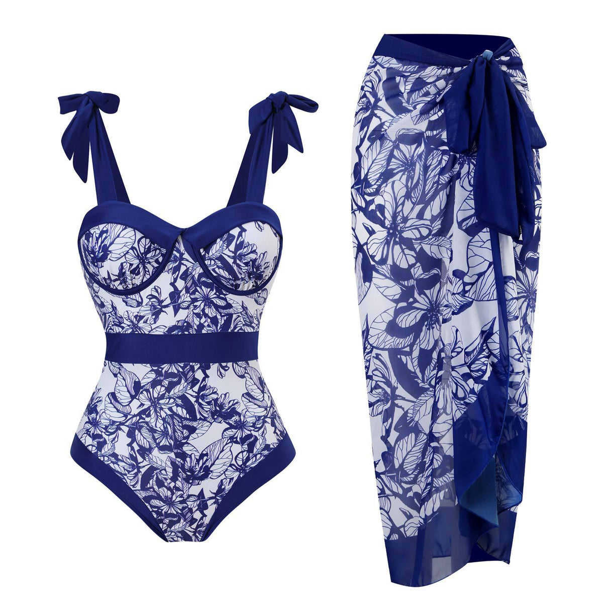 Printed swimming suit for women
