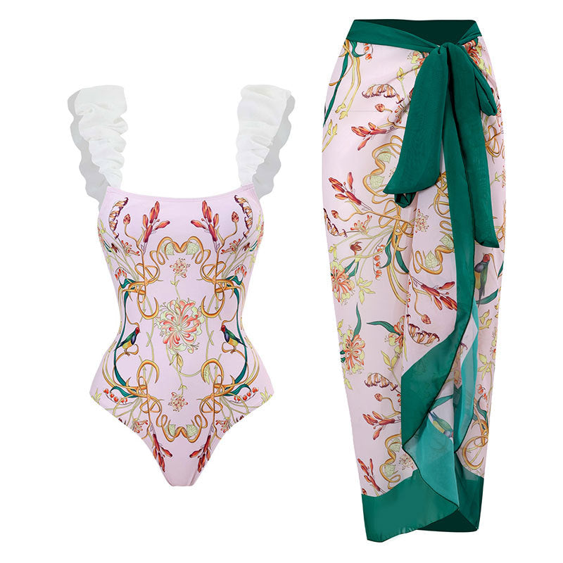 Printed swimming suit for women