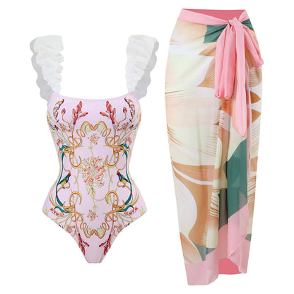 Printed swimming suit for women