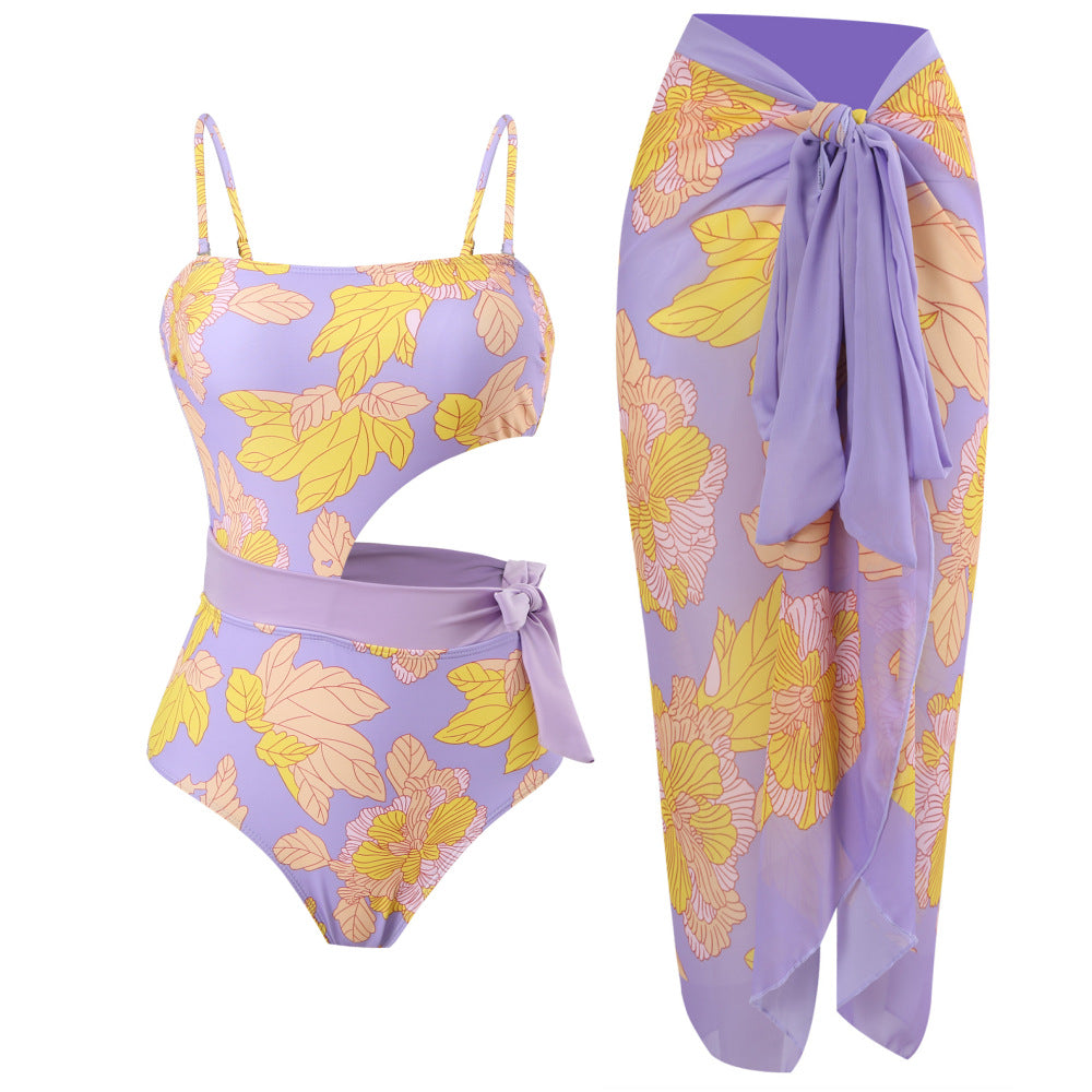 Printed swimming suit for women