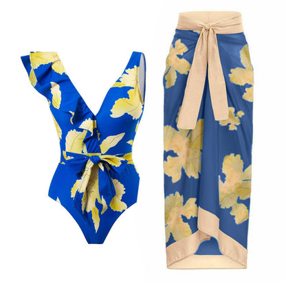 Printed swimming suit for women