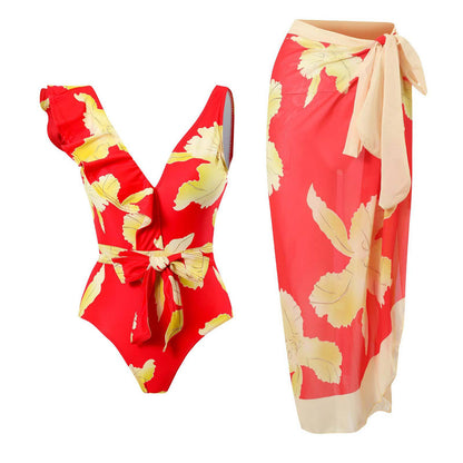Printed swimming suit for women