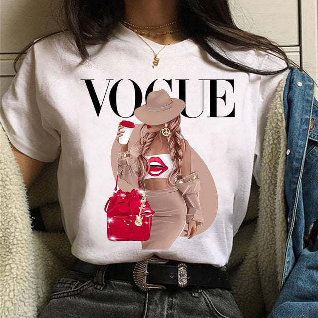 Printed T-shirt - Summer Short Sleeve