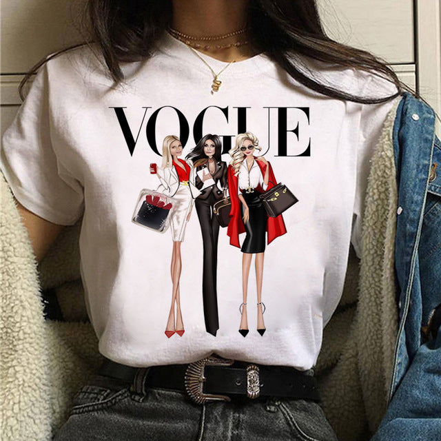 Printed T-shirt - Summer Short Sleeve