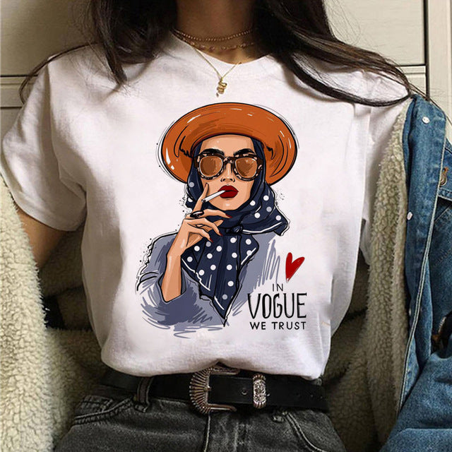 Printed T-shirt - Summer Short Sleeve