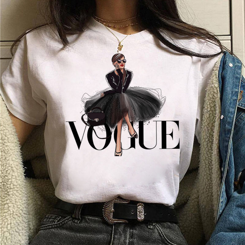Printed T-shirt - Summer Short Sleeve