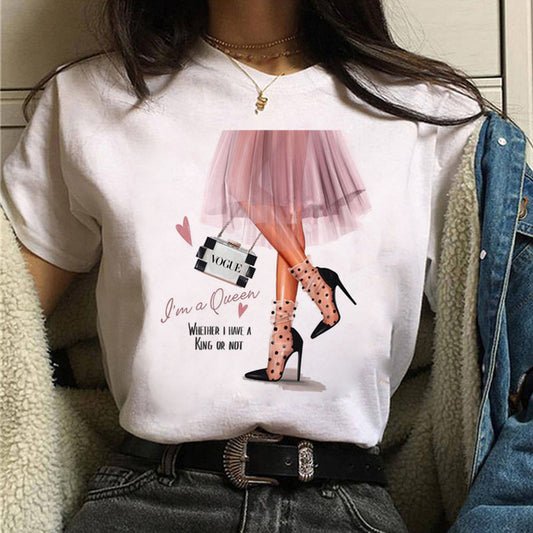 Printed T-shirt - Summer Short Sleeve
