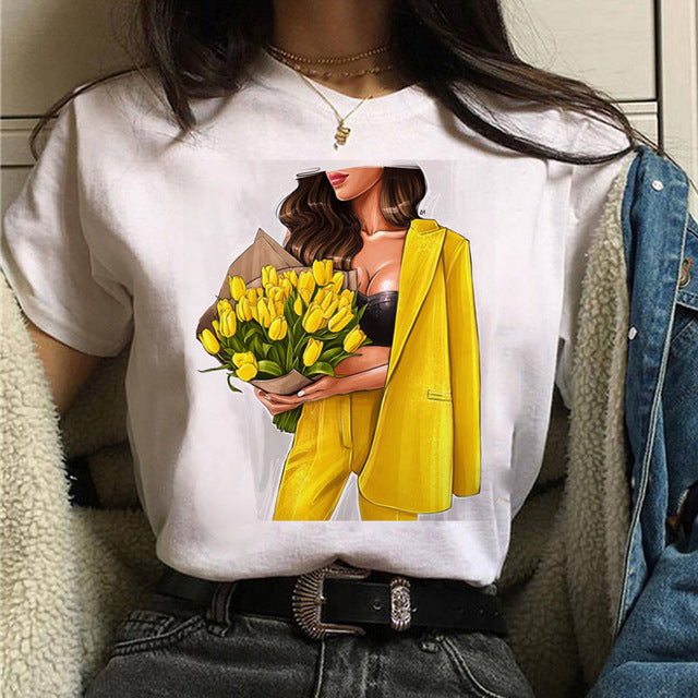 Printed T-shirt - Summer Short Sleeve