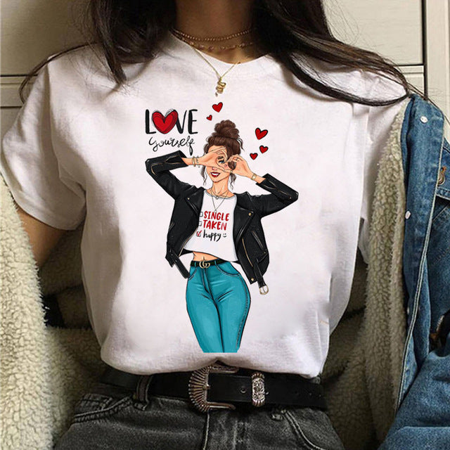 Printed T-shirt - Summer Short Sleeve