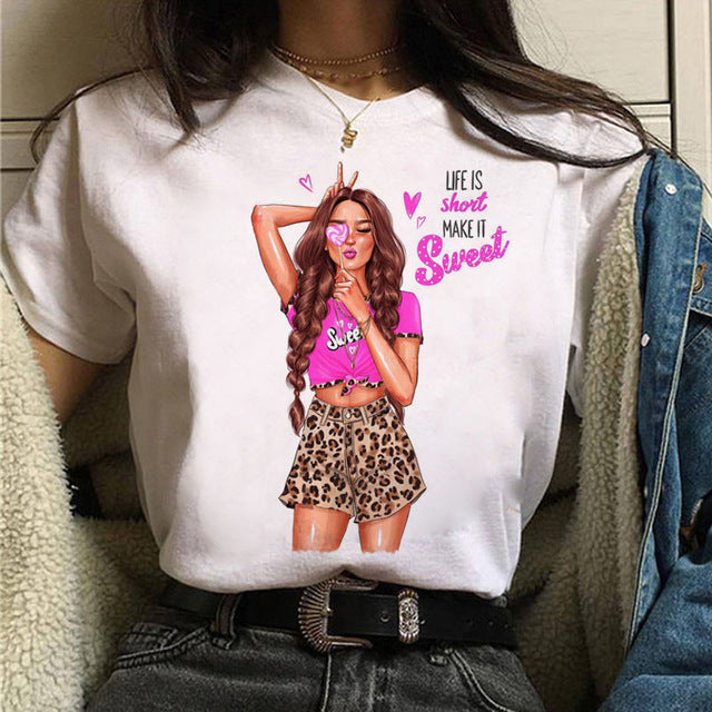 Printed T-shirt - Summer Short Sleeve