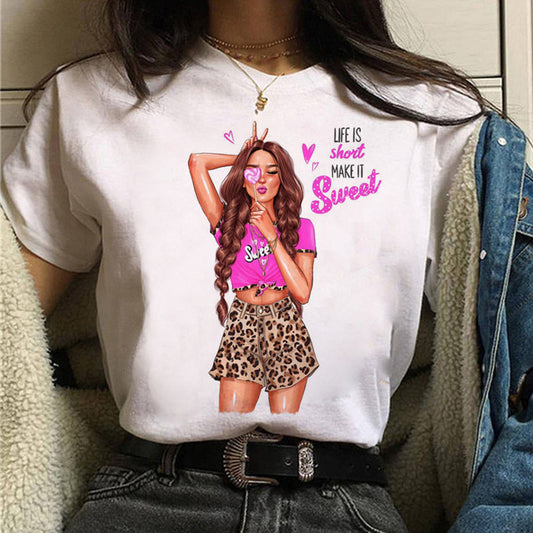 Printed T-shirt - Summer Short Sleeve