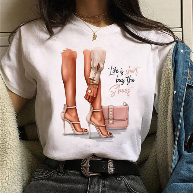 Printed T-shirt - Summer Short Sleeve