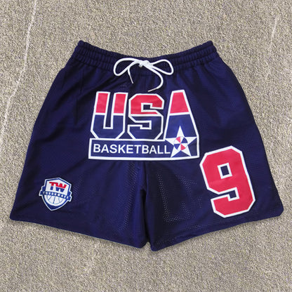 Printed Trendy Casual All-match Mesh Summer Shorts