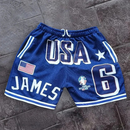 Printed Trendy Casual All-match Mesh Summer Shorts