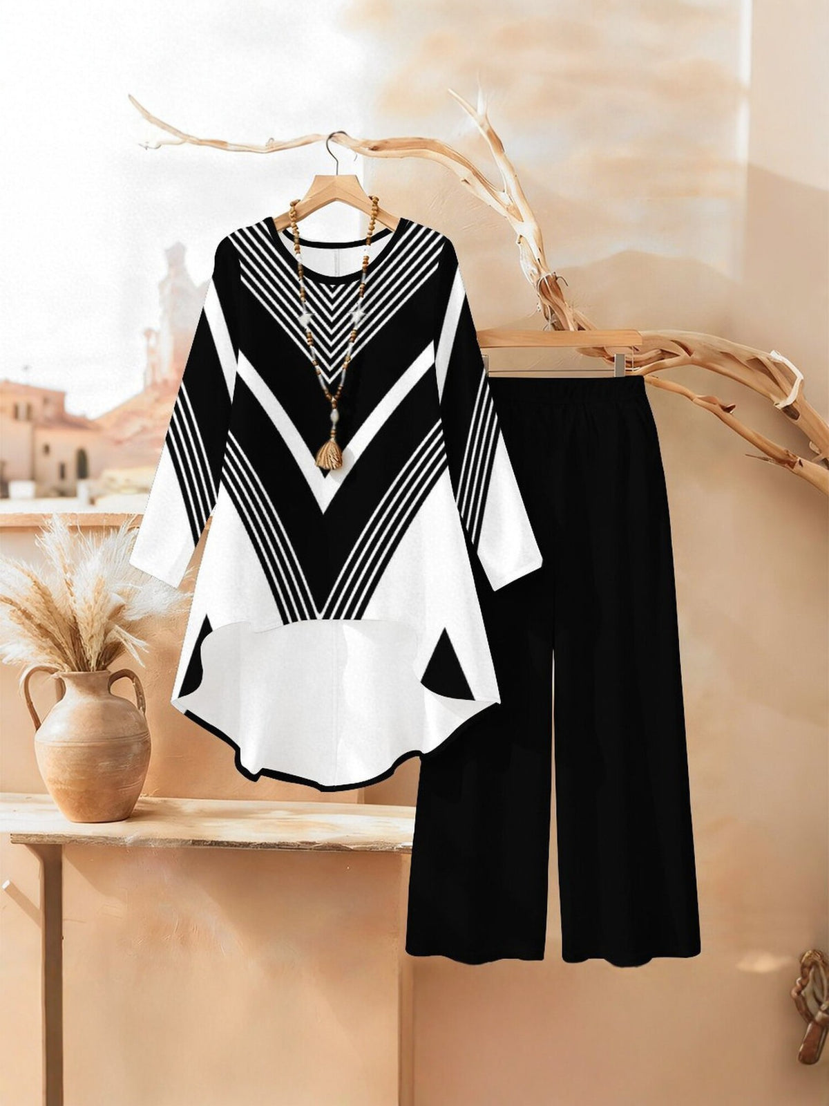 Printed Wide-Leg Pants for Women