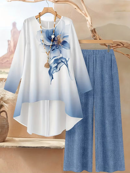 Printed Wide-Leg Pants for Women