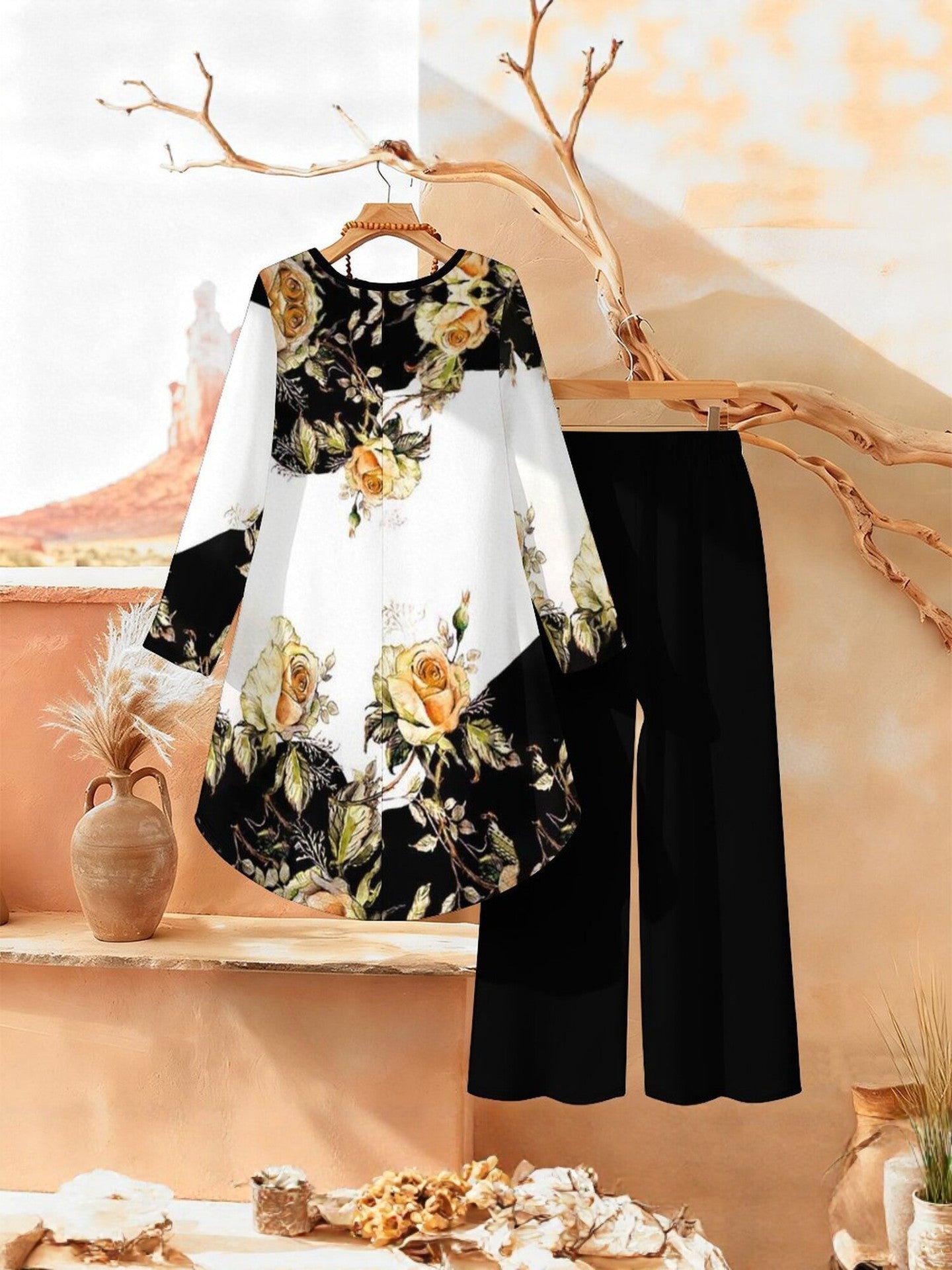 Printed Wide-Leg Pants for Women