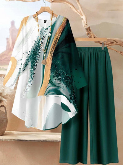 Printed Wide-Leg Pants for Women