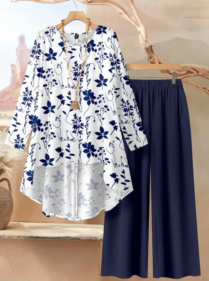 Printed Wide-Leg Pants for Women