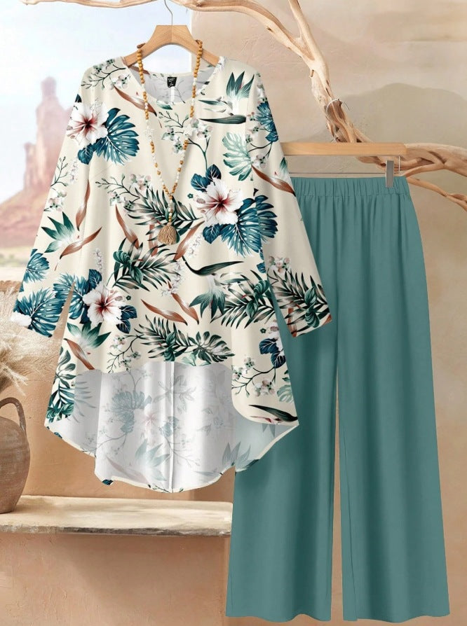 Printed Wide-Leg Pants for Women