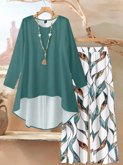 Printed Wide-Leg Pants for Women