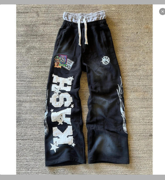 Printed Wide Leg Pants