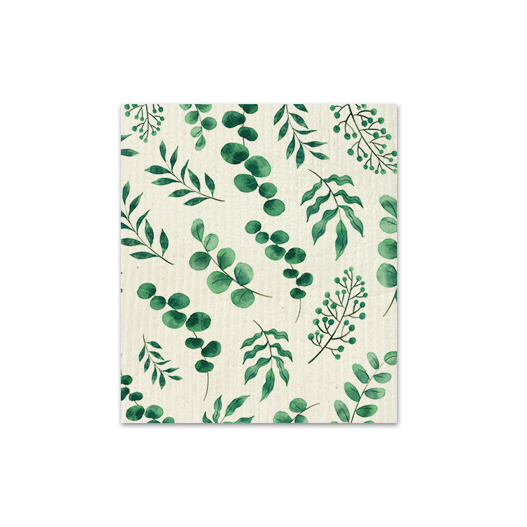 Printed Wood Pulp Cotton Dish Towel