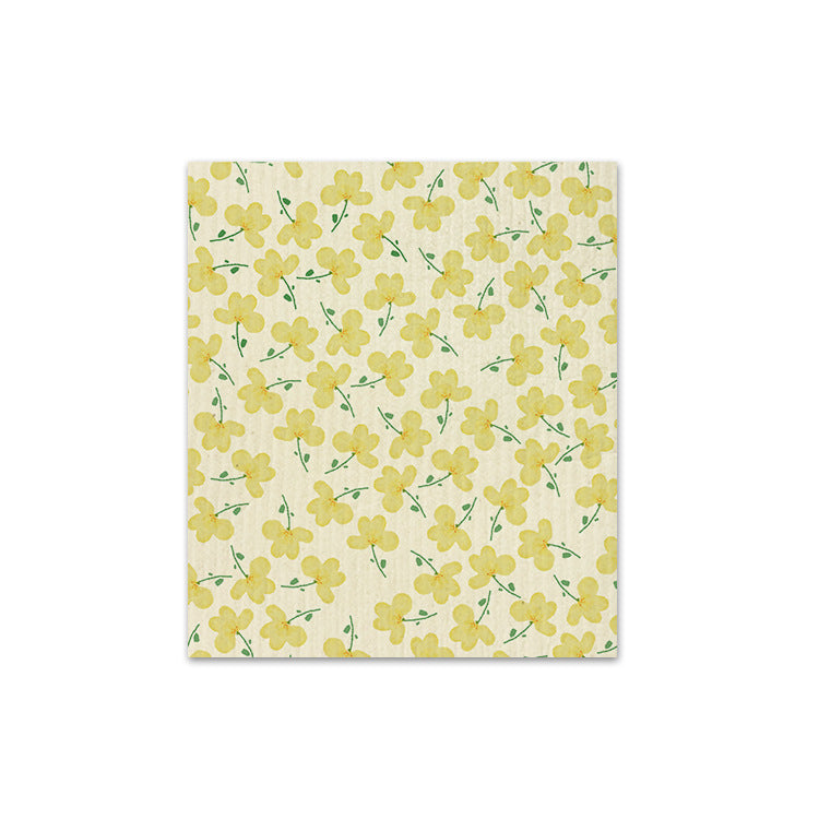 Printed Wood Pulp Cotton Dish Towel
