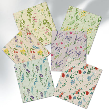 Printed Wood Pulp Cotton Dish Towel