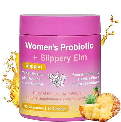 Probiotic Gummies with Slippery Elm and Pineapple
