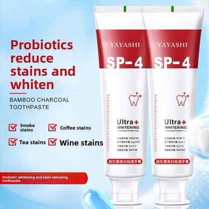 Probiotic whitening and stain removal toothpaste