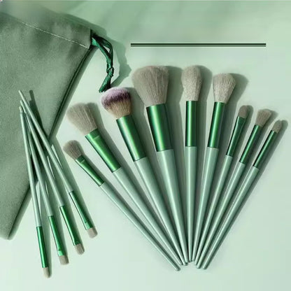 Professional 13-Piece Makeup Brush Set with Velvet Pouch