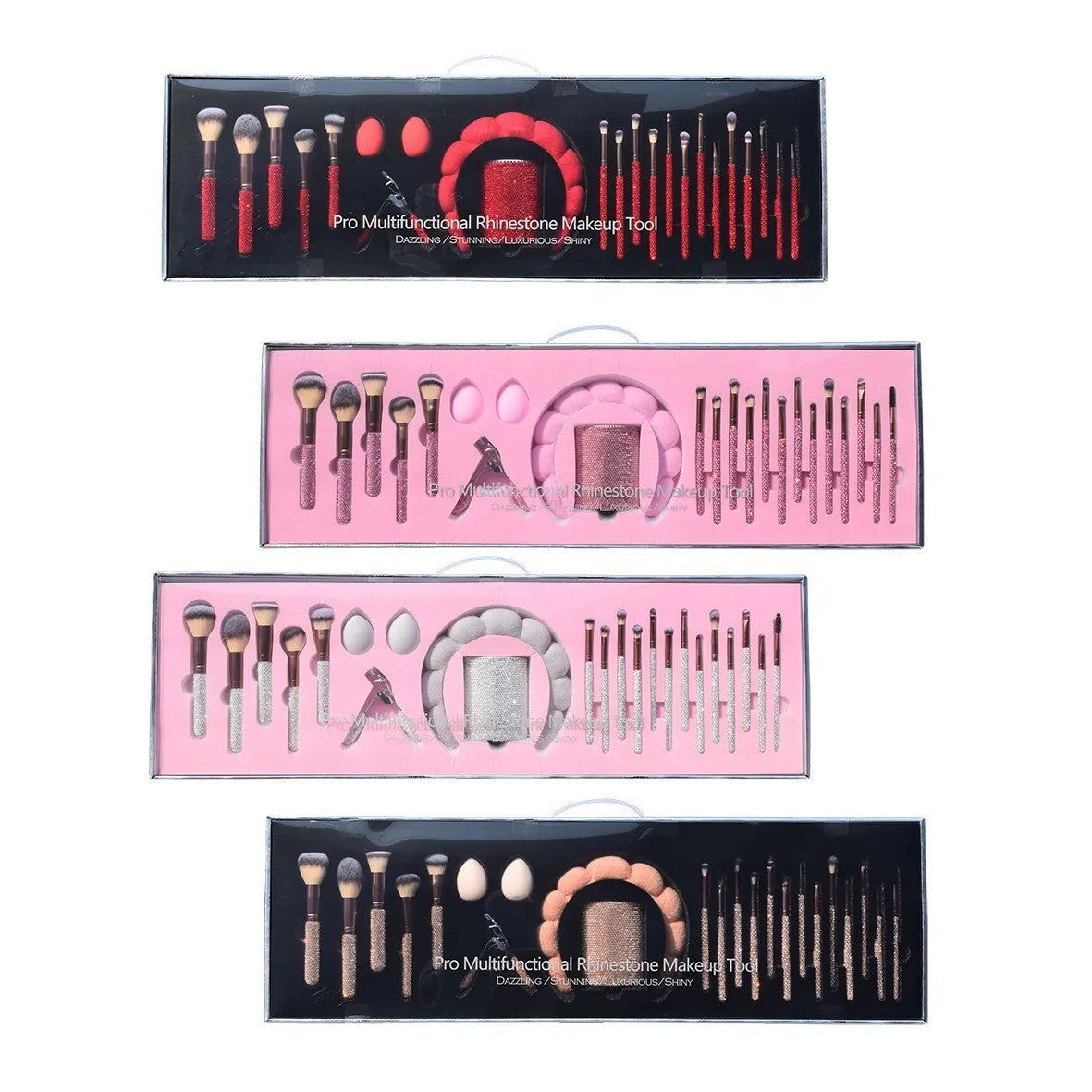 Professional 18-Piece Diamond Makeup Brush Set
