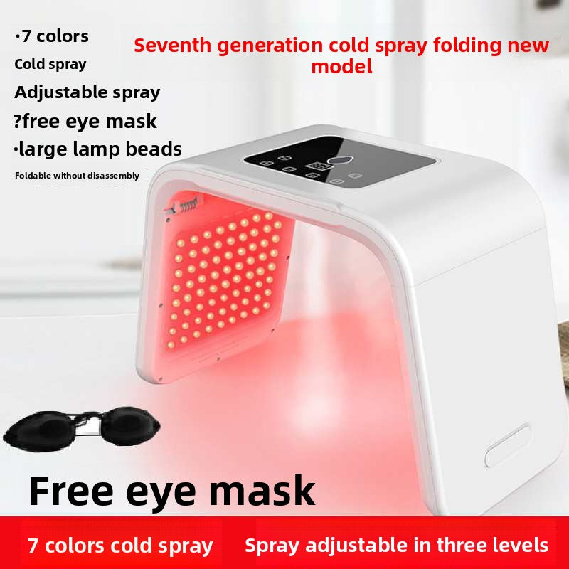 Professional 7-Color LED Skin Rejuvenation Spectrometer with Hot/Cold Spray