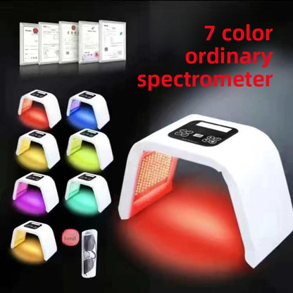 Professional 7-Color LED Skin Rejuvenation Spectrometer with Hot/Cold Spray