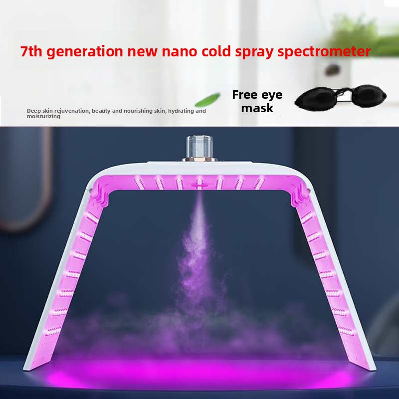 Professional 7-Color LED Skin Rejuvenation Spectrometer with Hot/Cold Spray