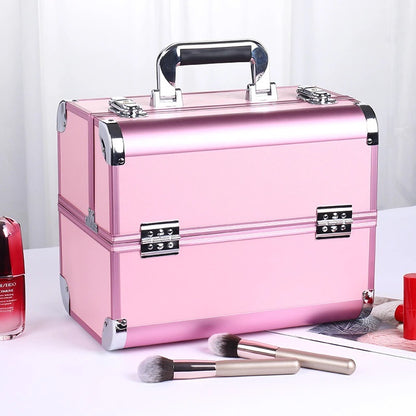 Professional Aluminum Alloy Makeup Storage Box for Beauty Tools