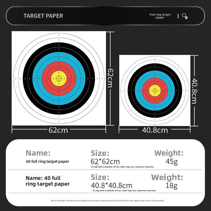 Professional Archery Target Paper for Competition Practice