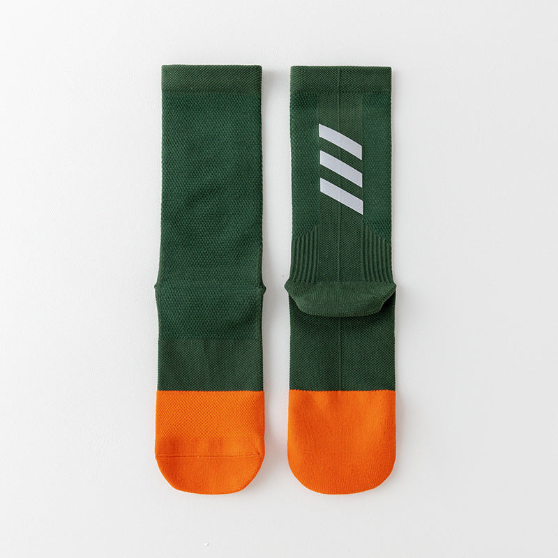 Professional Compression Reflective Cycling Sports Socks