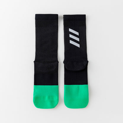 Professional Compression Reflective Cycling Sports Socks