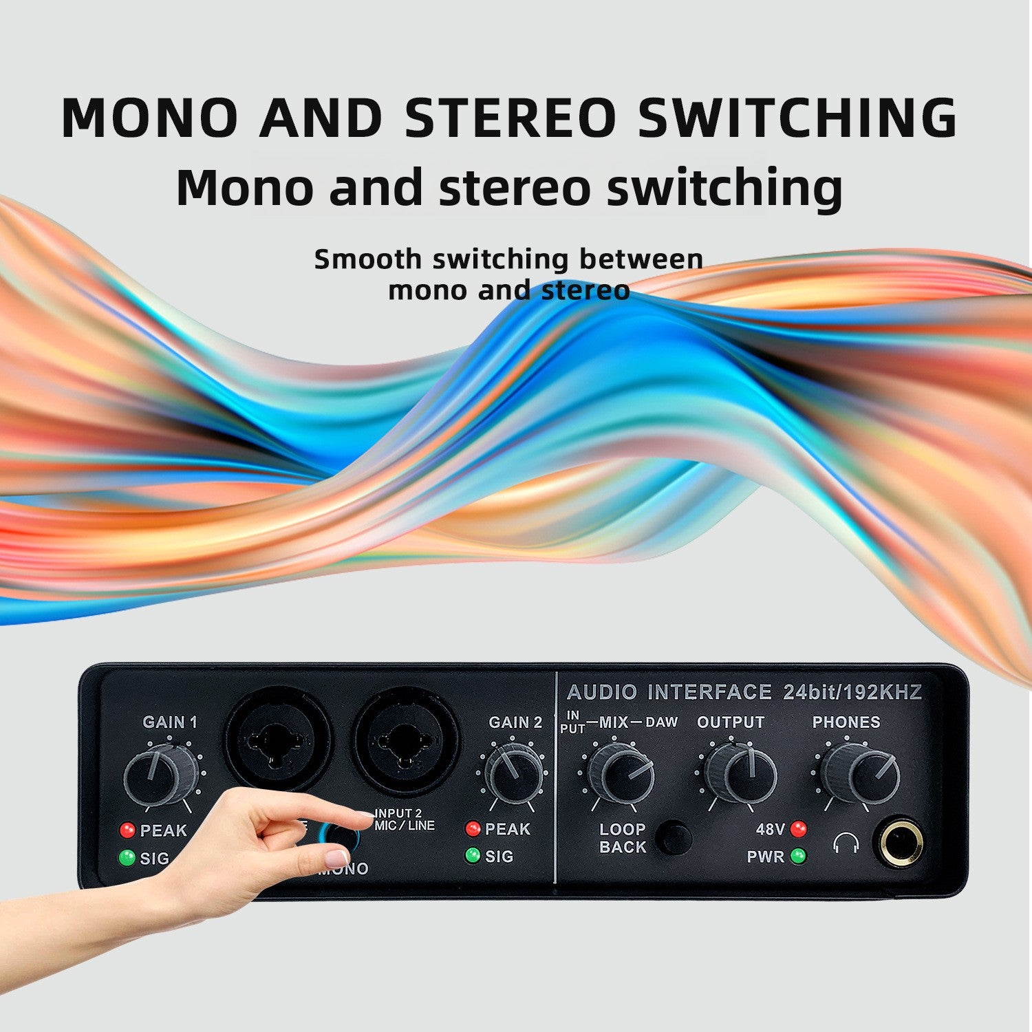 Professional External USB Sound Card with 48V Phantom Power