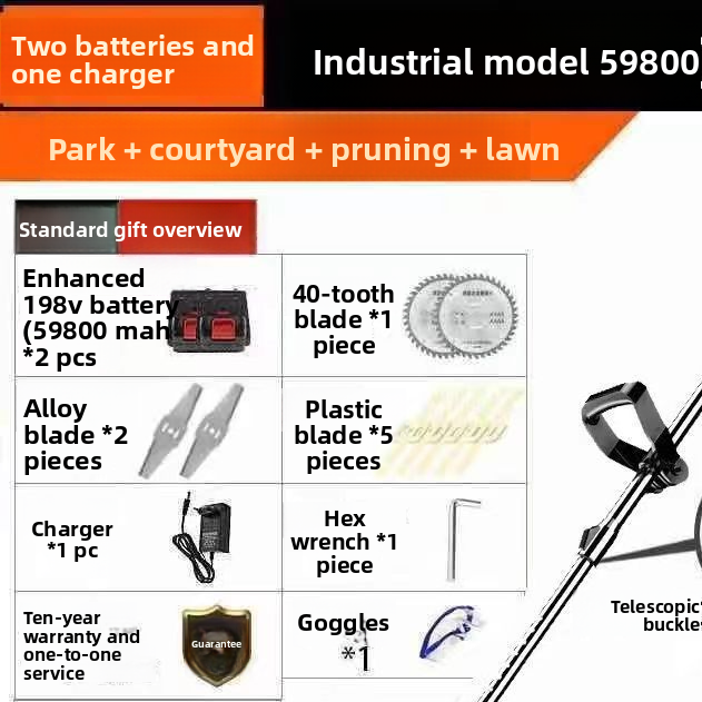 Professional Folding Lithium Battery Lawn Mower