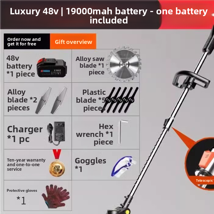 Professional Folding Lithium Battery Lawn Mower