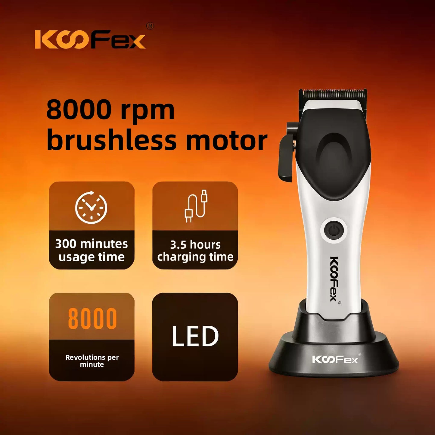 Professional Hair Clipper Set with Carving and Whitening Features