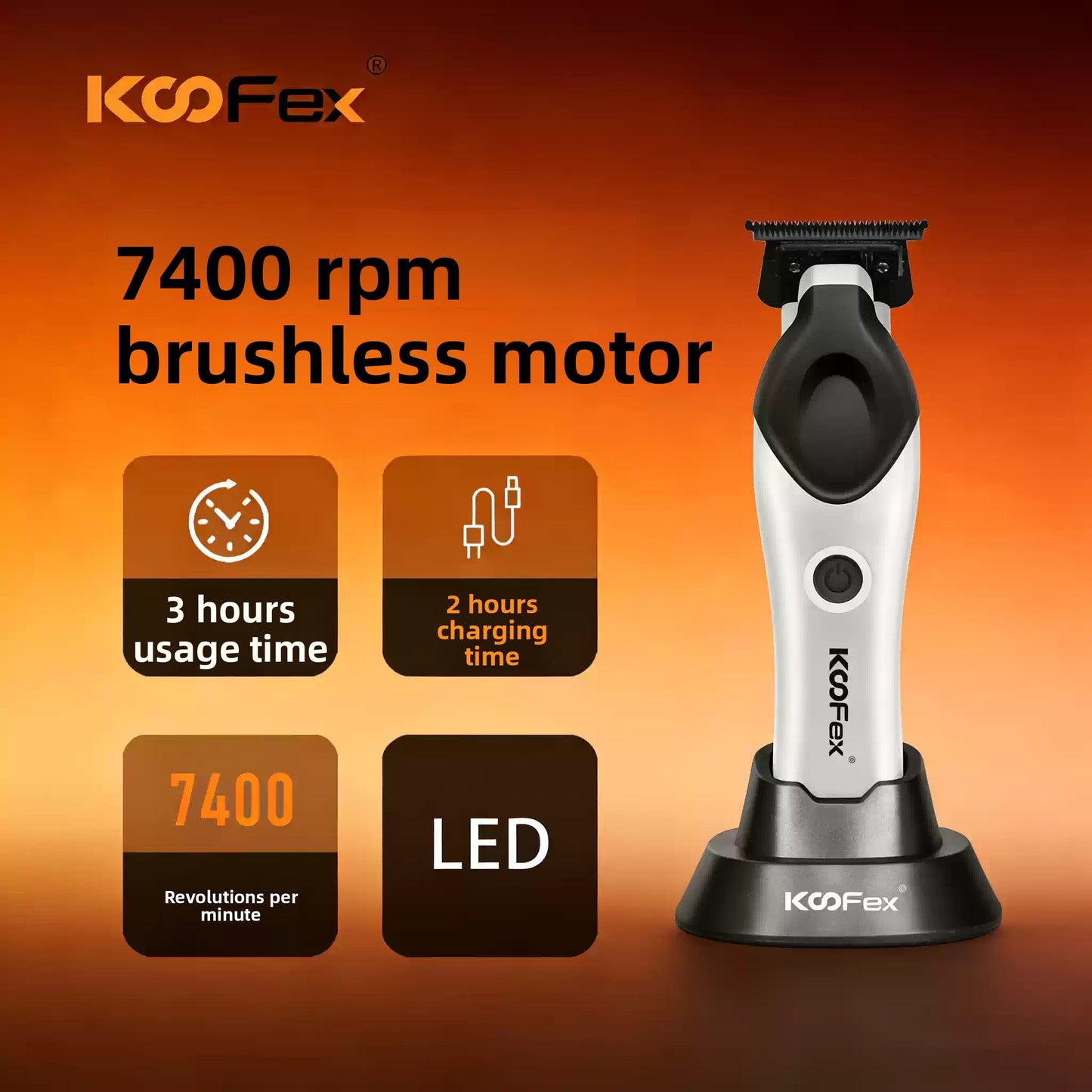 Professional Hair Clipper Set with Carving and Whitening Features