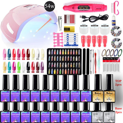 Professional Nail Art Kit with 80 Colors