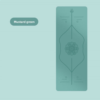 Professional Non-Slip Rubber Yoga Mat with Laser Lines