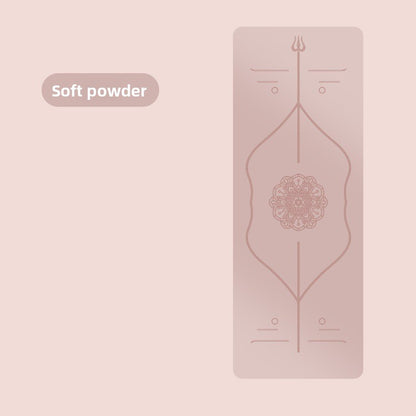 Professional Non-Slip Rubber Yoga Mat with Laser Lines