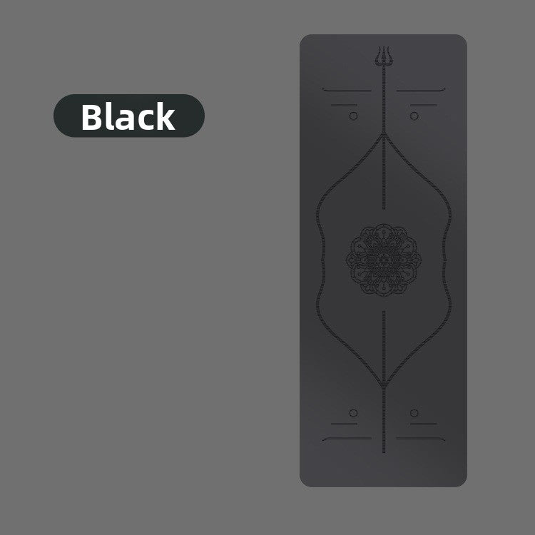 Professional Non-Slip Rubber Yoga Mat with Laser Lines